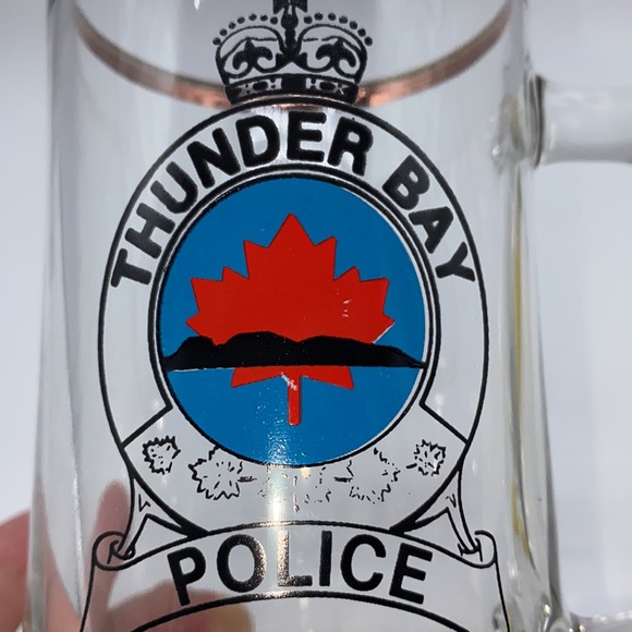 Thunder Bay Police Glass Beer Cold Drink Mug Ontario Canada Law Enforcement - Picture 9 of 9